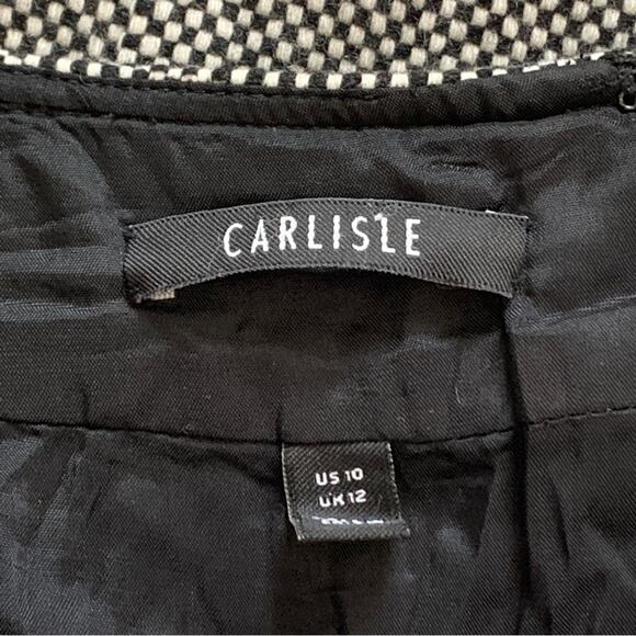 Carlisle Skirt Wool Blend Black Gray Tweed Career Office Tailored Pencil Size 10 - Picture 2 of 12